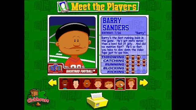 Image for the game Backyard Football '99