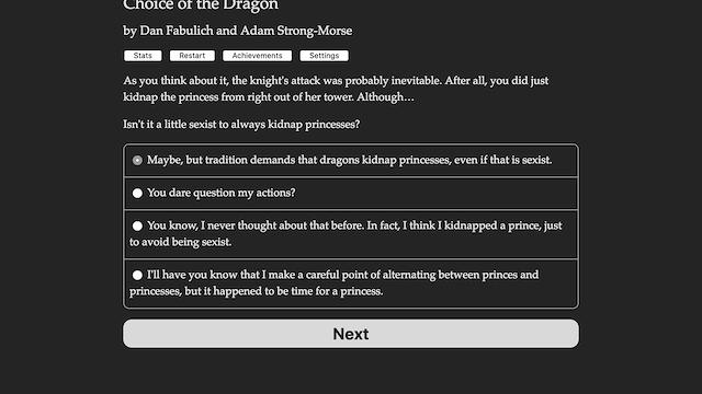 Image for the game Choice of the Dragon