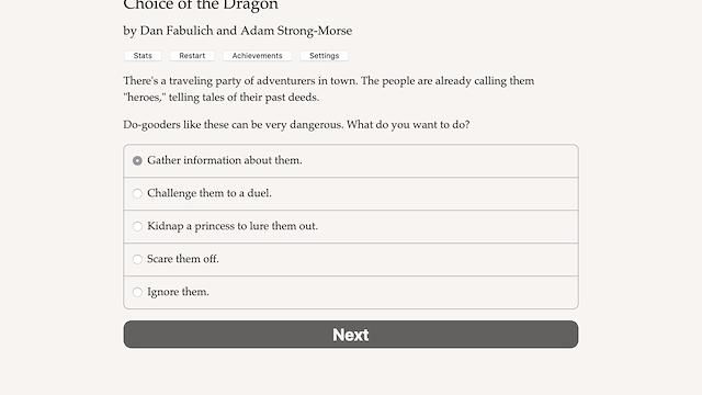 Image for the game Choice of the Dragon