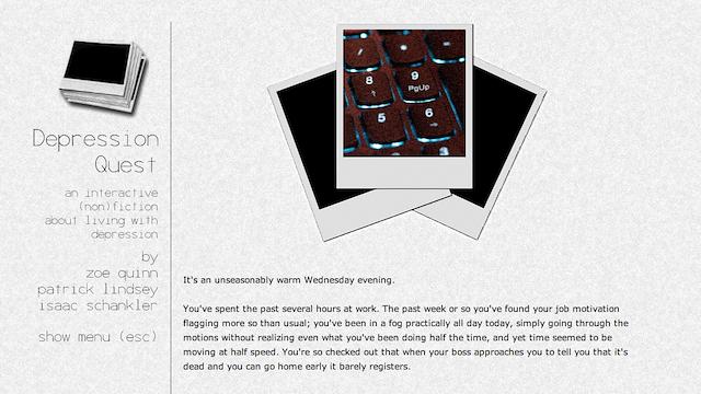 Image for the game Depression Quest
