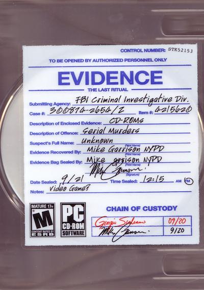 Cover image for the game Evidence: The Last Ritual