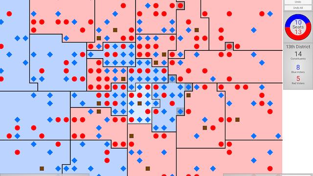 Image for the game Gerrymandering: Red vs Blue
