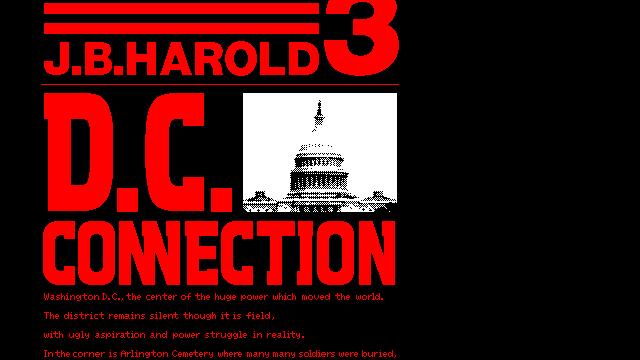 Image for the game J.B. Harold 3: D.C. Connection