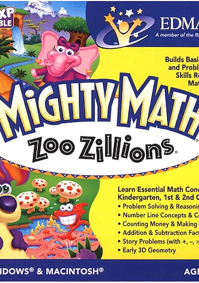 Cover image for the game Mighty Math Zoo Zillions