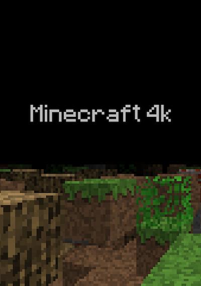 Cover image for the game Minecraft 4k