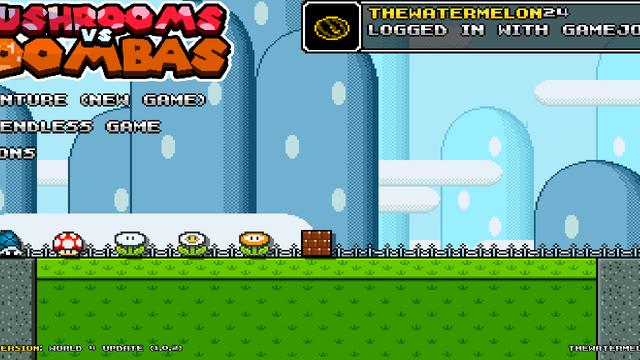 Image for the game Mushrooms vs. Goombas