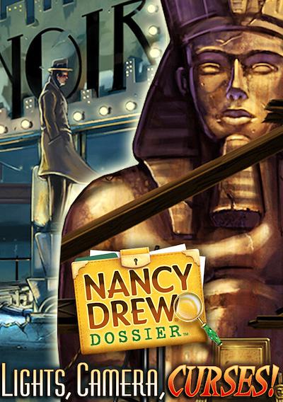 Cover image for the game Nancy Drew Dossier: Lights, Camera, Curses!
