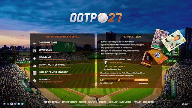 Image for the game Out of the Park Baseball 27
