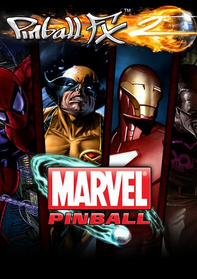 Cover image for the game Pinball FX2: Marvel Pinball