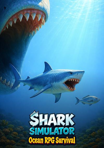 Cover image for the game Shark Simulator: Ocean RPG Survival