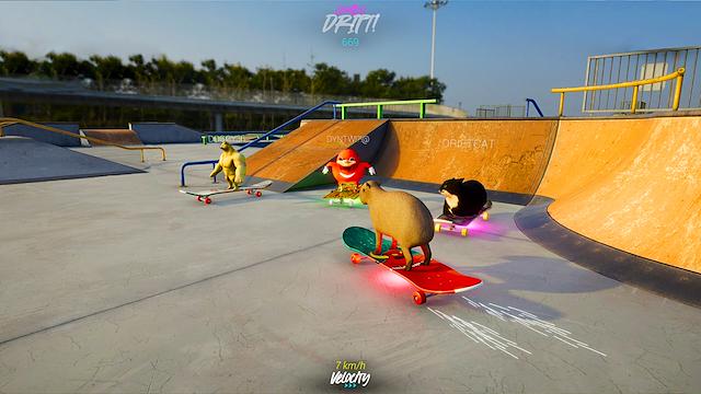 Image for the game Skateboard Drifting Simulator with Maxwell Cat: The Game