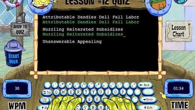 Image for the game SpongeBob SquarePants Typing