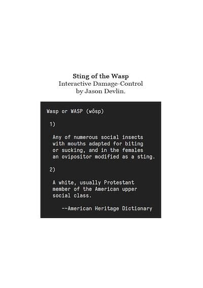 Cover image for the game Sting of the Wasp