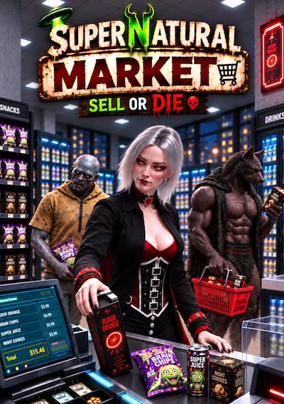 Cover image for the game SuperNatural Market: Sell or Die