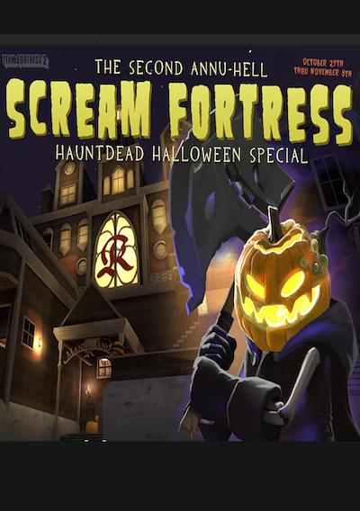 Cover image for the game Team Fortress 2: The Second Annu-Hell Scream Fortress Hauntdead Halloween Special