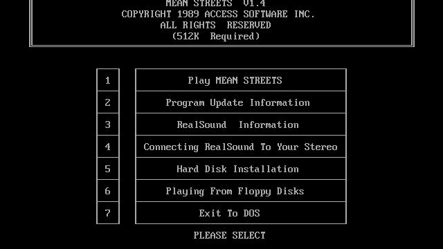 Image for the game Tex Murphy: Mean Streets