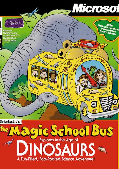 Cover image for the game The Magic School Bus Explores in the Age of Dinosaurs
