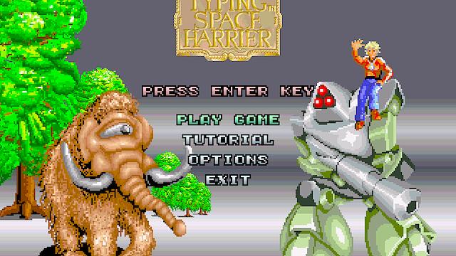 Image for the game Typing Space Harrier