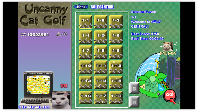 Image for the game Uncanny Cat Golf