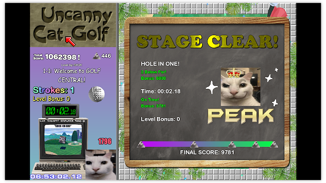 Image for the game Uncanny Cat Golf