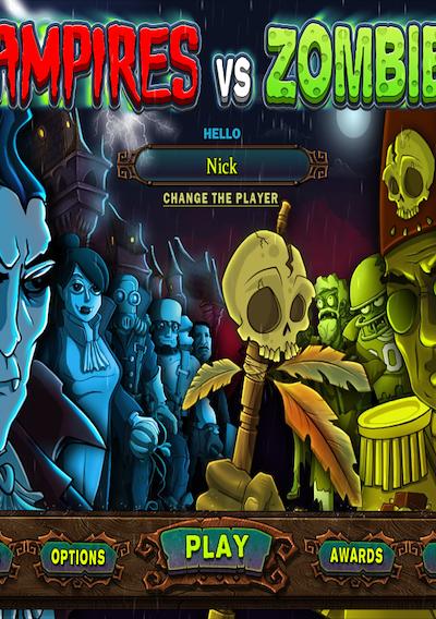 Cover image for the game Vampires vs. Zombies