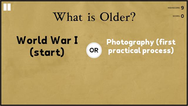 Image for the game What is Older?