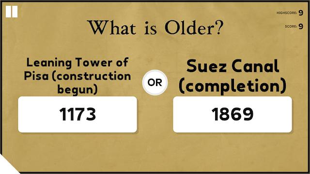 Image for the game What is Older?