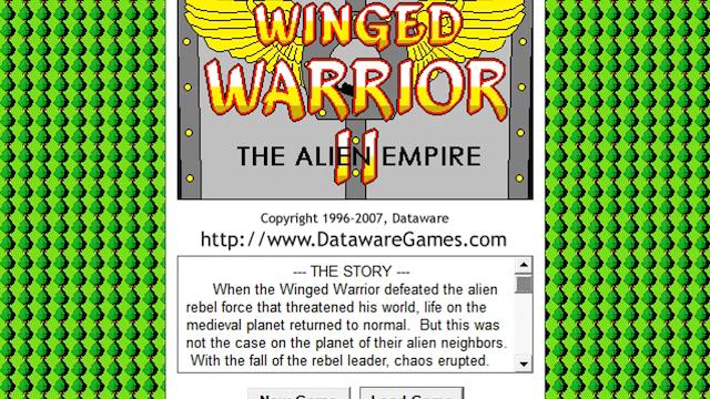 Image for the game Winged Warrior II: The Alien Empire